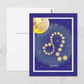 Löwe 23. Juli bis 22. August Postkarte (Vorne/Hinten)