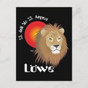 Löwe 23. Juli bis 22. August Postkarte