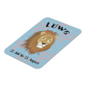 Löwe 23. Juli bis 22. August Premium Flexi Magnet (Linke Seite)
