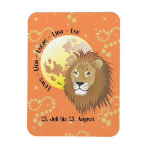 Löwe 23. Juli bis 22. August Premium Flexi Magnet