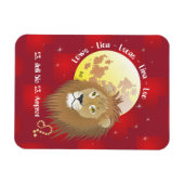 Löwe 23. Juli bis 22. August Premium Flexi Magnet (Horizontal)