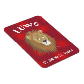 Löwe 23. Juli bis 22. August Premium Flexi Magnet (Rechte Seite)