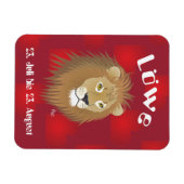 Löwe 23. Juli bis 22. August Premium Flexi Magnet (Horizontal)