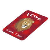 Löwe 23. Juli bis 22. August Premium Flexi Magnet (Linke Seite)