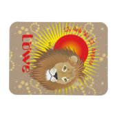 Löwe 23. Juli bis 22. August Premium Flexi Magnet (Horizontal)