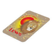 Löwe 23. Juli bis 22. August Premium Flexi Magnet (Linke Seite)