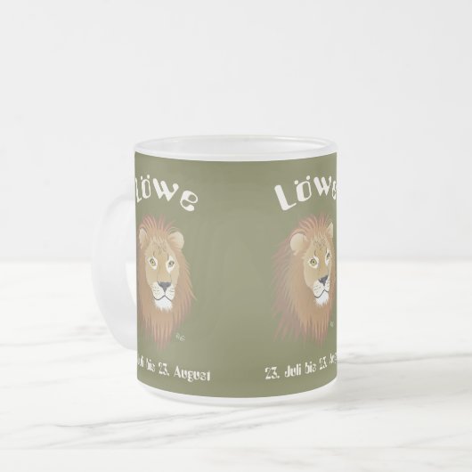 Löwe 23. Juli bis 22. August Tasse (Vorderseite Links)