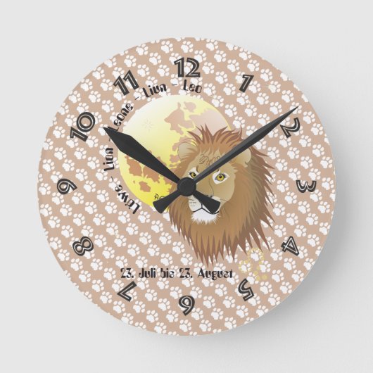 Löwe 23. Juli bis 22. August Uhr (Vorderseite)