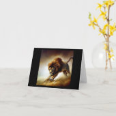 Löwe (7) Wildkatze Karte (Gelbe Blume)