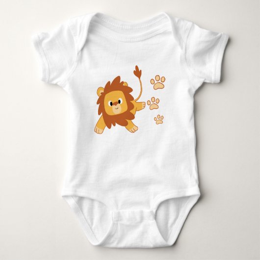 Löwe-Abdruck-Baby-Jersey-Bodysuit Baby Strampler (Vorderseite)