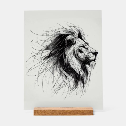 Löwe Acrylschild (Vorderseite)