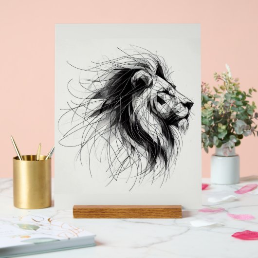 Löwe Acrylschild (Hochzeit)