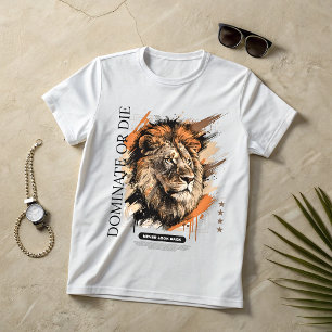 Löwe Alpha-Mentalität-Shirt – Dominieren oder Ster T-Shirt