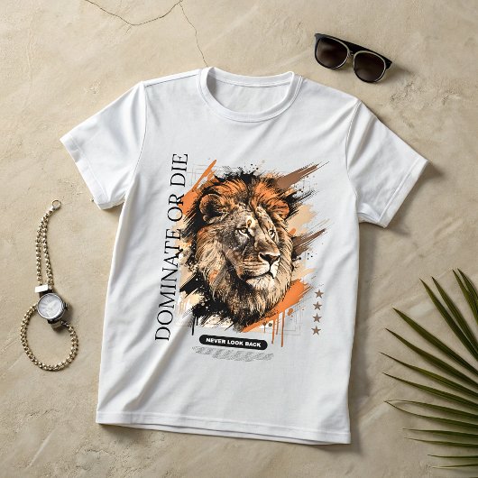 Löwe Alpha-Mentalität-Shirt – Dominieren oder Ster T-Shirt