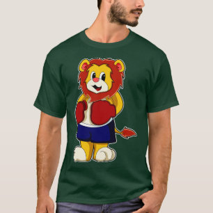 Löwe als Boxer mit Boxhandschuhen T-Shirt