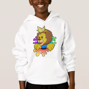 Löwe als König mit Krone Hoodie