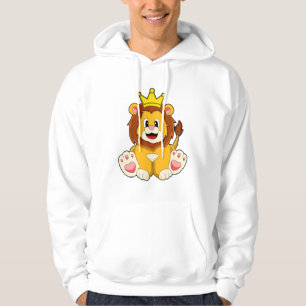 Löwe als König mit Krone Hoodie