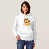 Löwe als König mit Krone Hoodie (Vorne ganz)