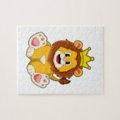 Löwe als König mit Krone Puzzle (Horizontal)