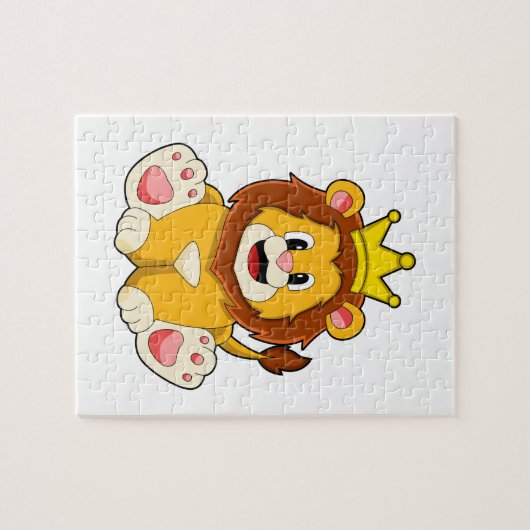 Löwe als König mit Krone Puzzle (Horizontal)