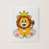Löwe als König mit Krone Puzzle (Vertikal)