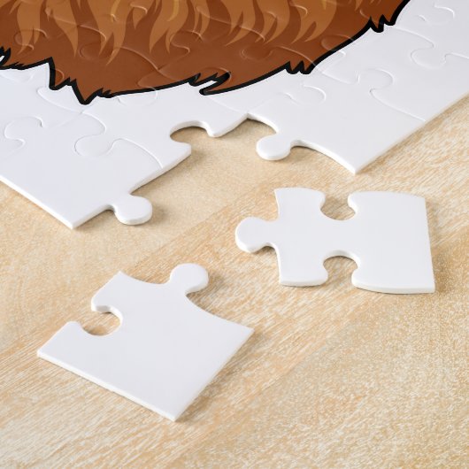 Löwe als König mit Krone Puzzle (Seite)