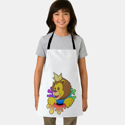 Löwe als König mit Krone Schürze (Insitu)