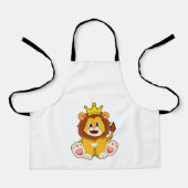 Löwe als König mit Krone Schürze (Vorderseite)