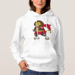 Löwe als Krieger mit Kap Hoodie