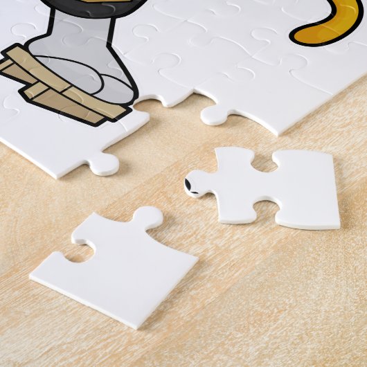Löwe als Krieger mit Kap Puzzle (Seite)