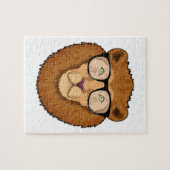 Löwe als Nerd mit Brille Puzzle (Horizontal)