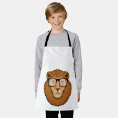 Löwe als Nerd mit Brille Schürze (Getragen)