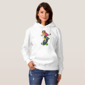 Löwe als Skateboarder mit Skateboard Hoodie (Vorne ganz)