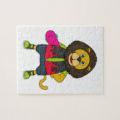 Löwe als Skater mit Skateboard Puzzle (Horizontal)