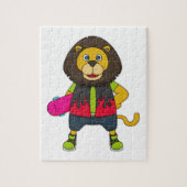 Löwe als Skater mit Skateboard Puzzle (Vertikal)