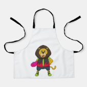 Löwe als Skater mit Skateboard Schürze (Vorderseite)