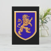 Löwe am Blauen Schild Einladung (Stehend Vorderseite)