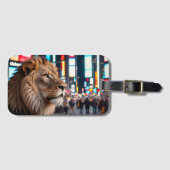 Löwe am Times Square Gepäckanhänger (Vorderseite (Horizontal))