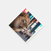 Löwe am Times Square Serviette (Ecke)