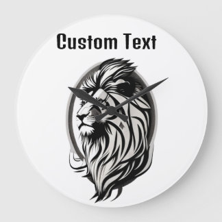 Löwe anpassbar große wanduhr