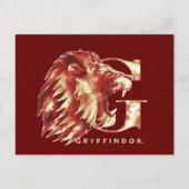 Löwe-Aquarell Harry Potters | GRYFFINDOR™ Postkarte (Vorderseite)