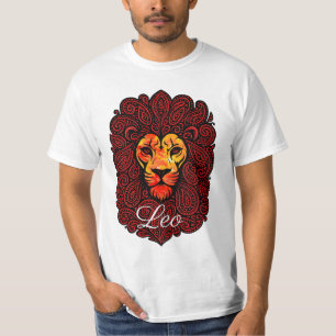 Löwe Astrologie Sternzeichen Tierkreis Löwenkopf P T-Shirt