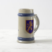 Löwe auf blauem Schild Bierglas (VorderseiteRechts)