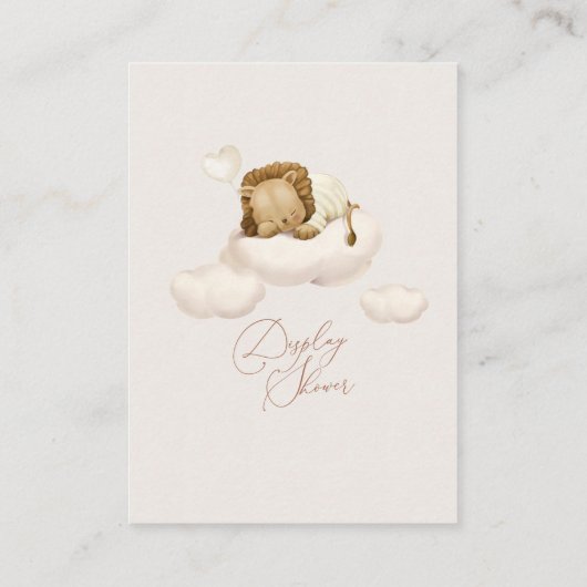 Löwe auf der Cloud-Display-Dusche Begleitkarte (Rückseite)