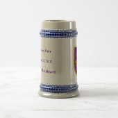 Löwe auf lila Schild Bierglas (Mittel)