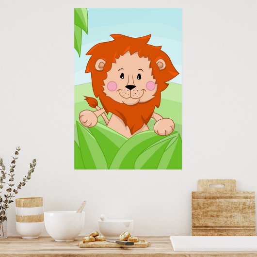 Löwe aus Afrika Poster (Küche)
