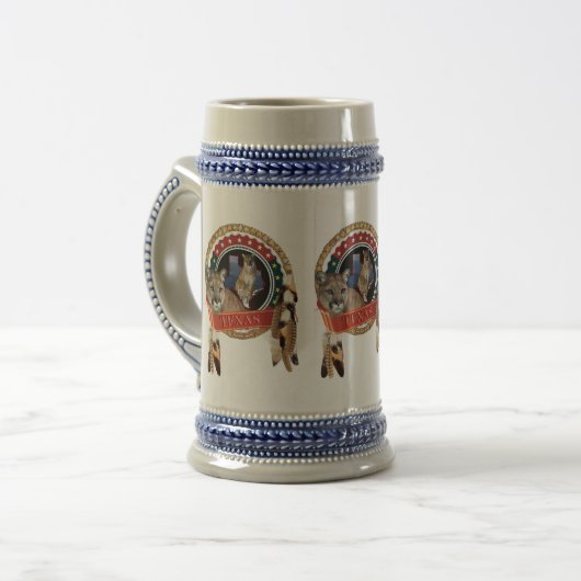 Löwe aus Texas Bierglas (Vorderseite Links)