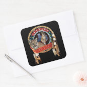 Löwe aus Texas Quadratischer Aufkleber (Umschlag)