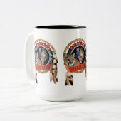 Löwe aus Texas Zweifarbige Tasse (Vorderseite Links)