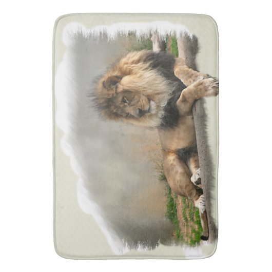 Löwe bei der Erholung Badematte (Vorderseite Vertikal)